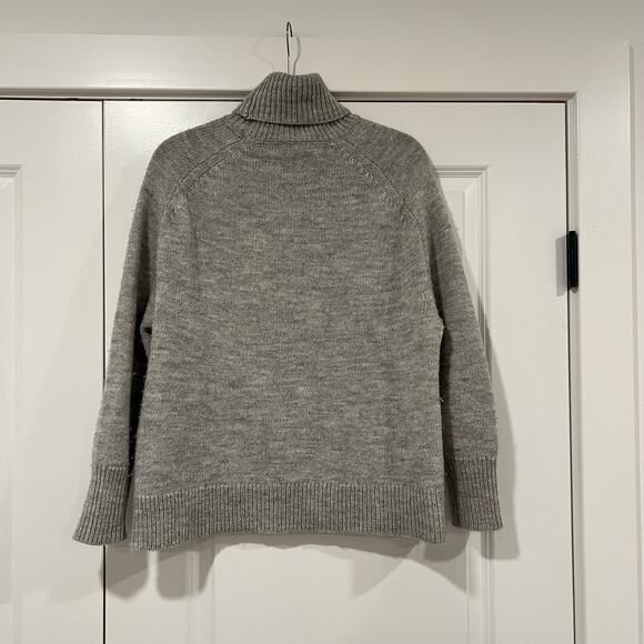J Crew Women's Grey Wool Alpaca Turtleneck Sweater Size Small - Picture 6 of 10